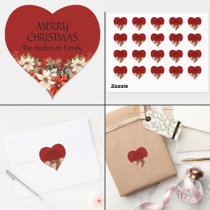 Christmas Custom Heart Sticker