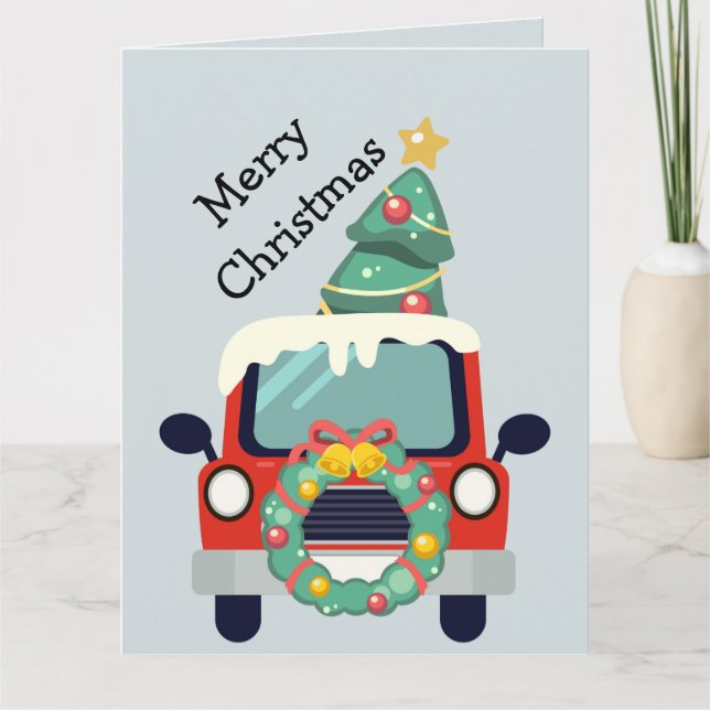Christmas Custom Inside Truck Vehicle Automobile Card (Front)