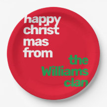 Christmas custom minimal modern party red green 