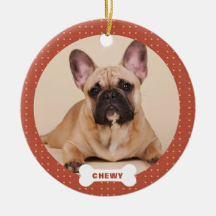 Christmas Custom Pet Photo Hearts Ceramic Tree Decoration