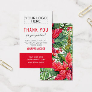 Christmas Custom Promo Code Discount Card