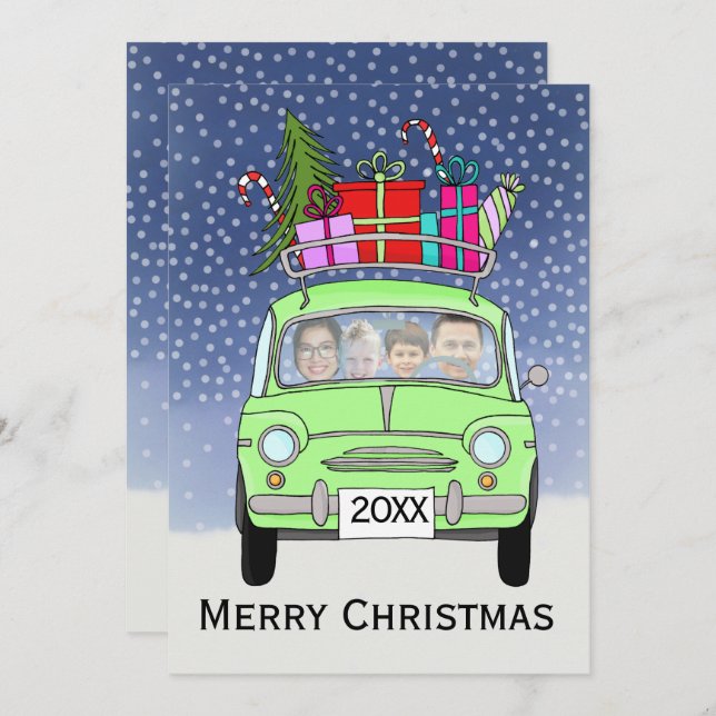 Christmas customisable photo card (Front/Back)