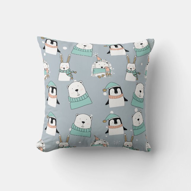Christmas Cute Animals Cushion (Front)