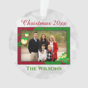 Christmas Cute Annual Family Photo Ornament