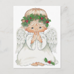 Christmas Cute Baby Angel Praying Postcard