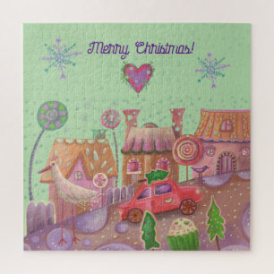 christmas  cute car jigsaw puzzle