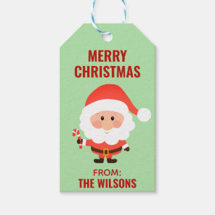 Christmas Cute Cartoon Santa Family Gift Tags