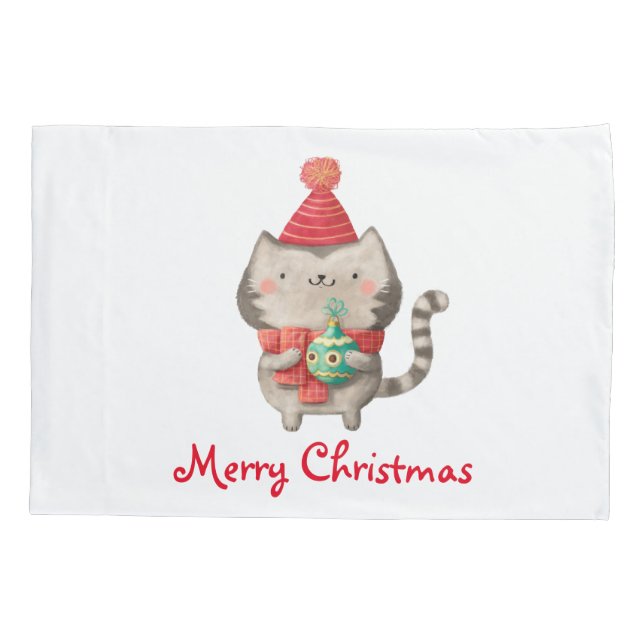 Christmas Cute Cat Pillowcase (Back)