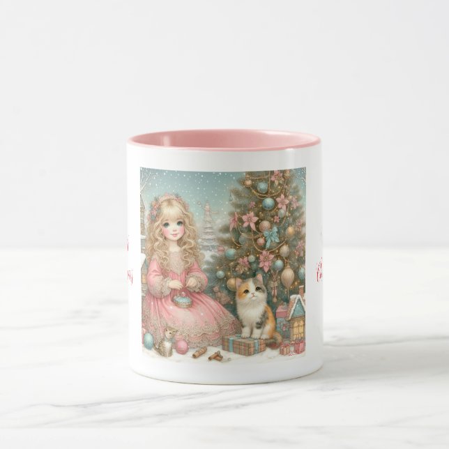 Christmas cute cats mug (Center)