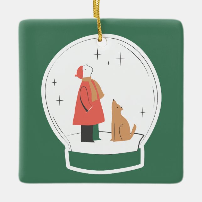  Christmas Cute  Ceramic Ornament (Front)