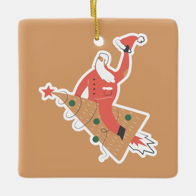  Christmas Cute  Ceramic Ornament (Front)