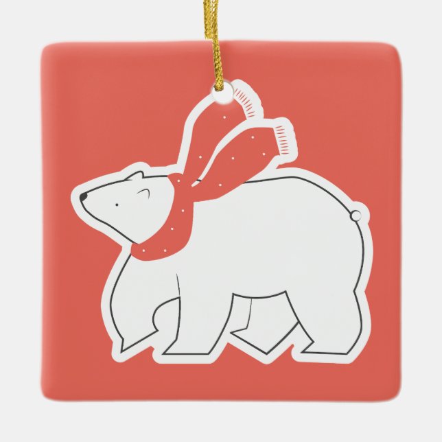  Christmas Cute  Ceramic Ornament (Front)