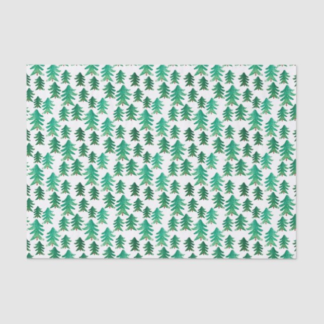 Christmas | Cute Christmas Tree Pattern Tissue Paper (Front)