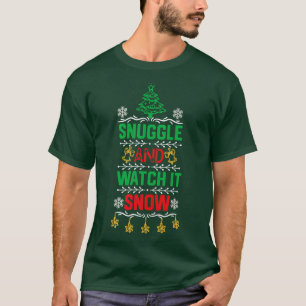 Christmas Cute Couples Gift Idea Snuggle And Wat T-Shirt