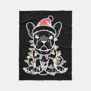 Christmas Cute Dog French Bulldog Xmas Frenchie Me Fleece Blanket
