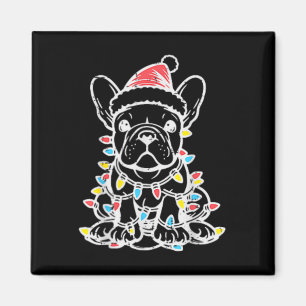 Christmas Cute Dog French Bulldog Xmas Frenchie Me Magnet