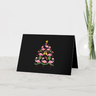Christmas - Cute Flamingo Christmas Tree Card