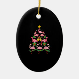 Christmas - Cute Flamingo Christmas Tree Ceramic Tree Decoration