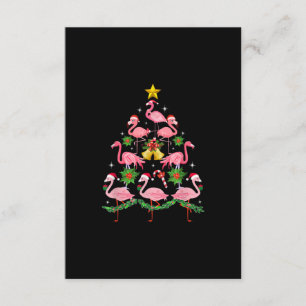 Christmas - Cute Flamingo Christmas Tree Enclosure Card