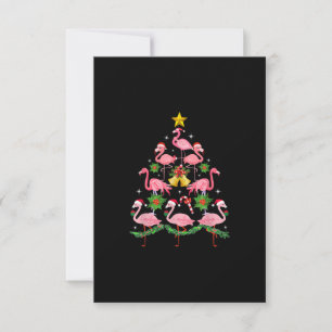 Christmas - Cute Flamingo Christmas Tree Invitation