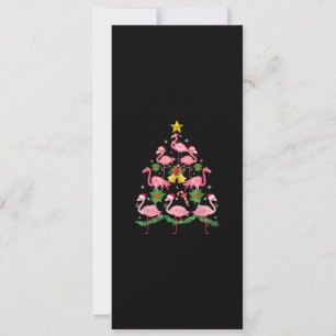 Christmas - Cute Flamingo Christmas Tree Invitation