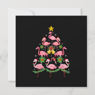 Christmas - Cute Flamingo Christmas Tree Invitation