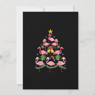 Christmas - Cute Flamingo Christmas Tree Invitation