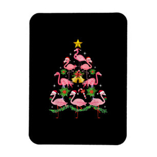Christmas - Cute Flamingo Christmas Tree Magnet