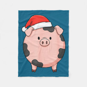 Christmas Cute G Round Nk G Holiday Art  Fleece Blanket