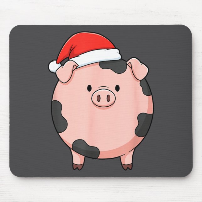 Christmas Cute G Round Nk G Holiday Art  Mouse Mat (Front)