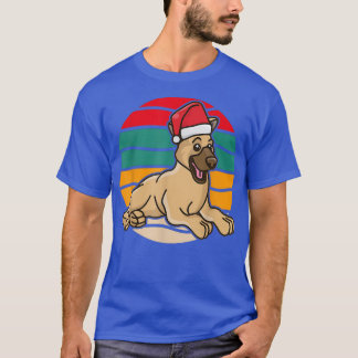 Christmas Cute German Shepherd Dog Puppy Wearing S T-Shirt