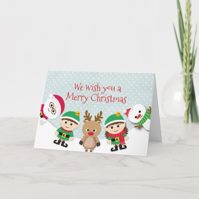 Christmas Cute Holiday Greeting Card (Front)