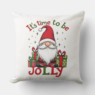 Christmas Cute Jolly Santa Holiday Cushion