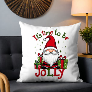 Christmas Cute Jolly Santa Holiday Cushion