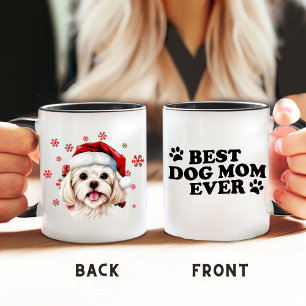 Christmas Cute Maltese Dog Personalized Mug