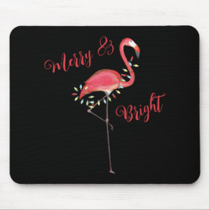 Christmas Cute Nk Flamingo String Lights T Shirt  Mouse Mat