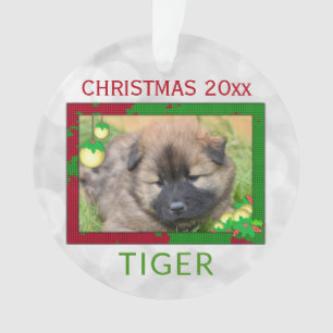 Christmas Cute Pet Dog Photo Ornament
