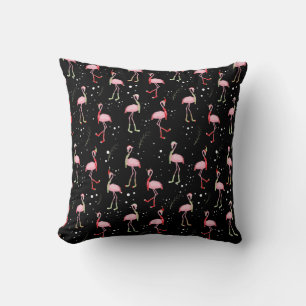 Christmas Cute Pink Flamingo Pattern Cushion