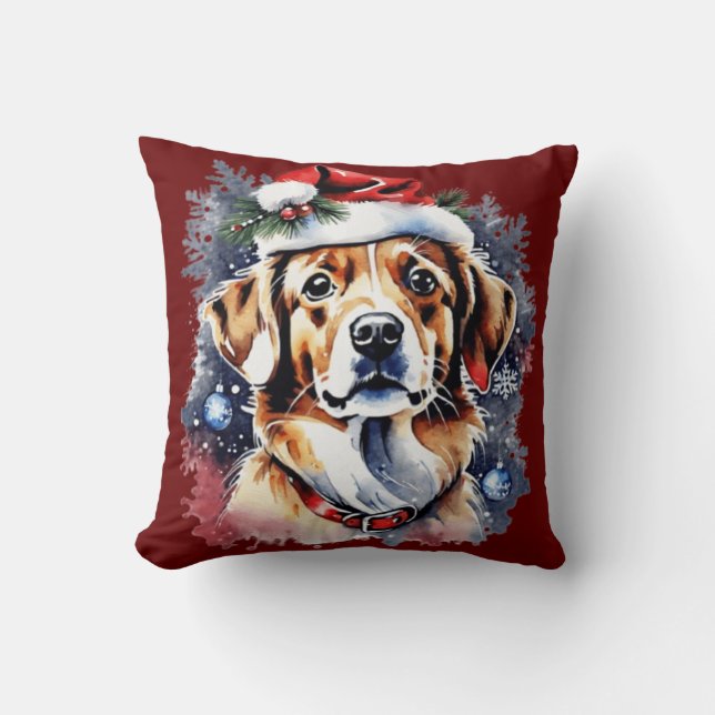 Christmas cute puppy cushion (Front)