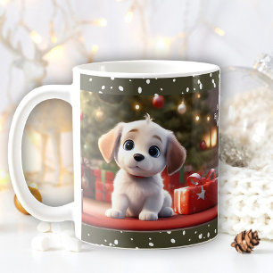 Christmas Cute Puppy Dog Lover Name Mug
