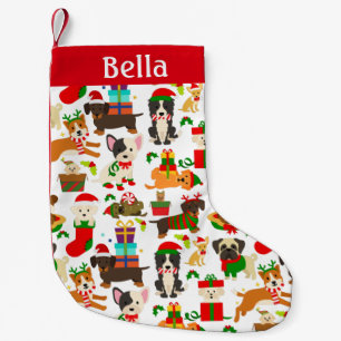 Christmas Cute Puppy Dog Small Christmas Stocking