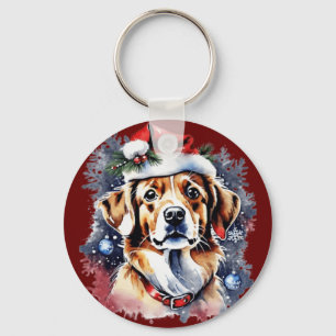 Christmas cute puppy key ring