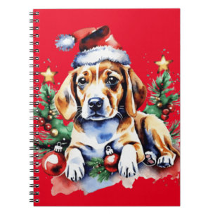 Christmas cute puppy notebook