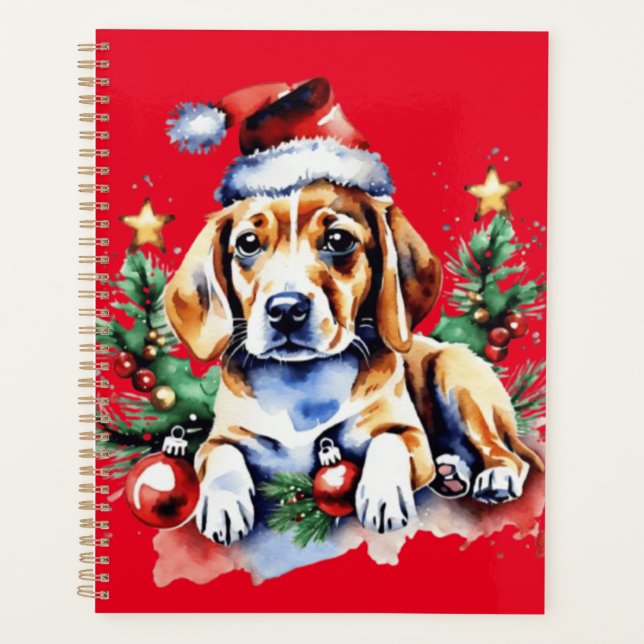 Christmas cute puppy planner (Front)