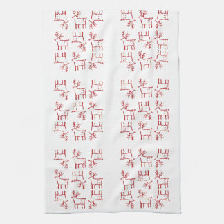 Christmas Cute Reindeer Tea Towel