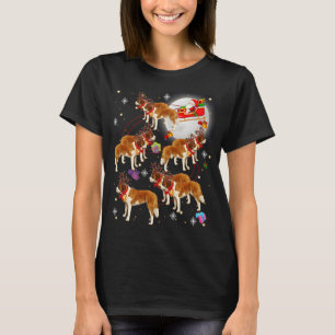 Christmas Cute Santa Claus Riding Saint Bernard Xm T-Shirt