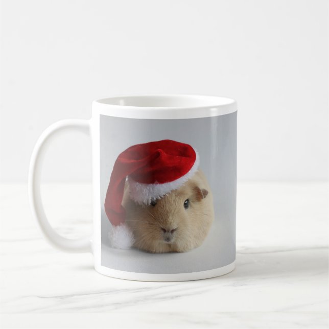 christmas cute santa guinea pig mug (Left)