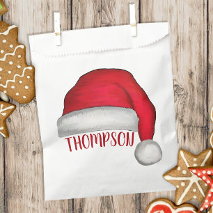 Christmas Cute Simple Minimalist Red Santa Hat Favour Bags