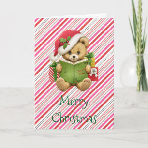 Christmas Cute Teddy Bear Holiday Card