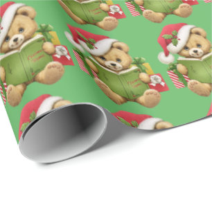 Christmas Cute Teddy Bear Wrapping Paper